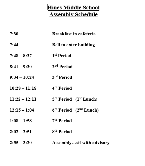 Assembly Schedule
